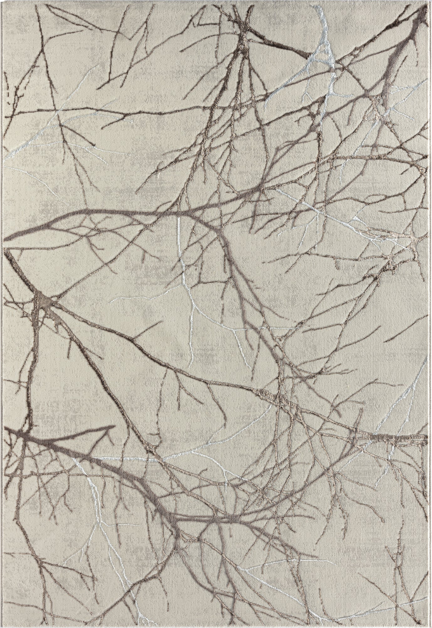 Teppich Marmorzweig Creme rechteckig - 150cm x 80cm