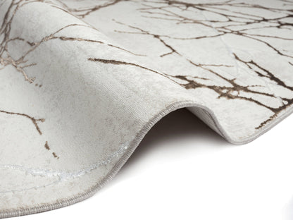 Teppich Adergeflecht Creme rechteckig - 170cm x 120cm