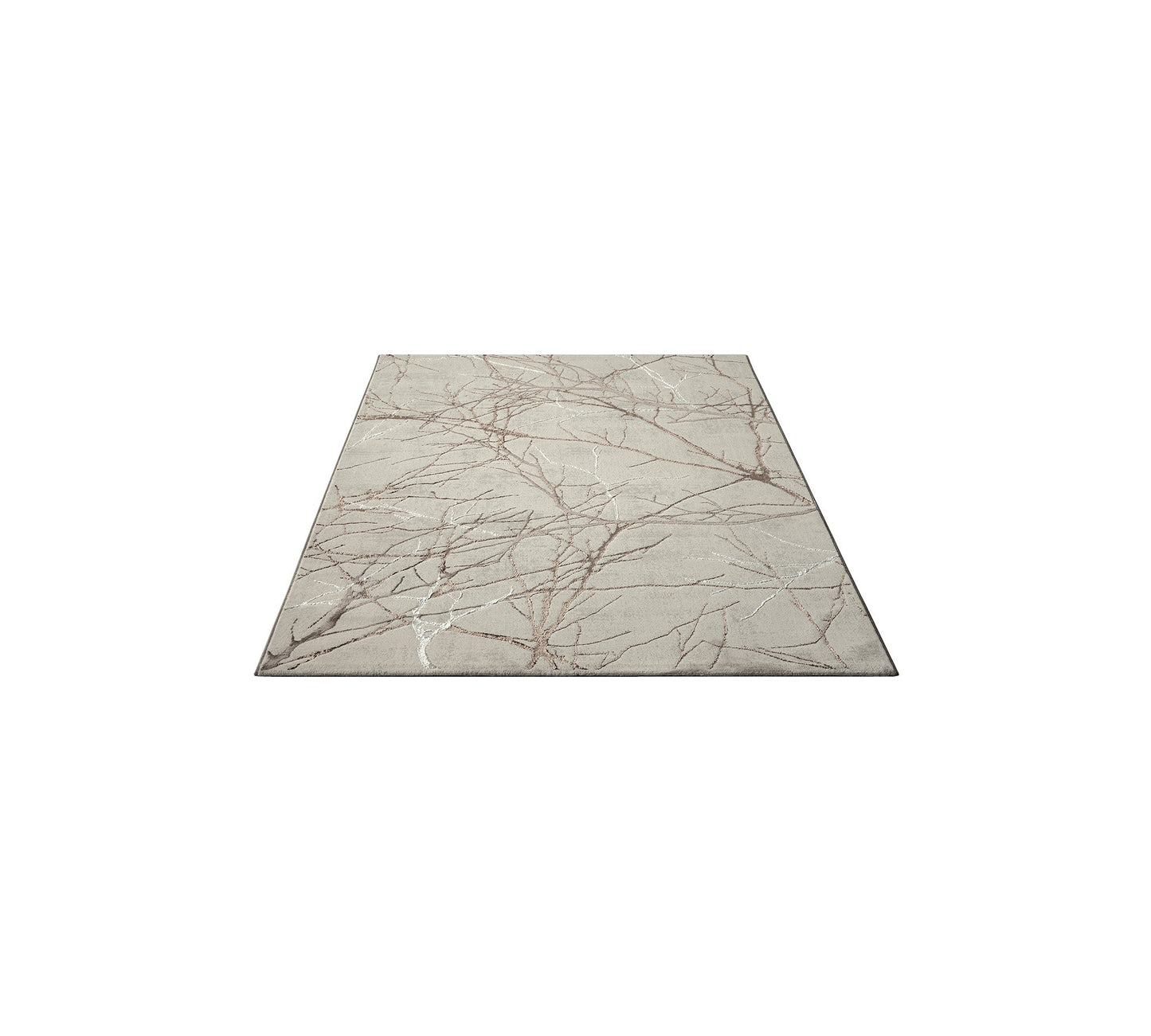 Teppich Adergeflecht Creme rechteckig - 170cm x 120cm