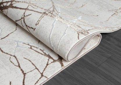 Teppich Zweigstein Creme rechteckig - 230cm x 160cm