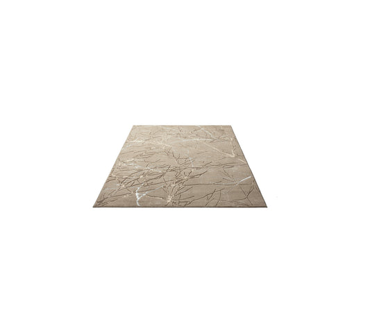 Teppich Marmorlinien Beige rechteckig - 150cm x 80cm