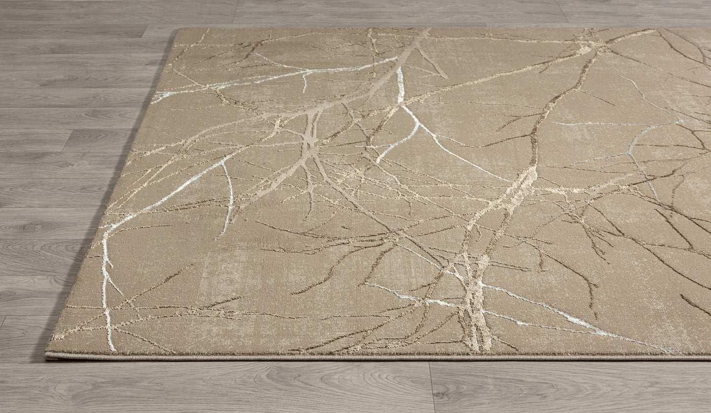 Teppich Marmorlinien Beige rechteckig - 150cm x 80cm