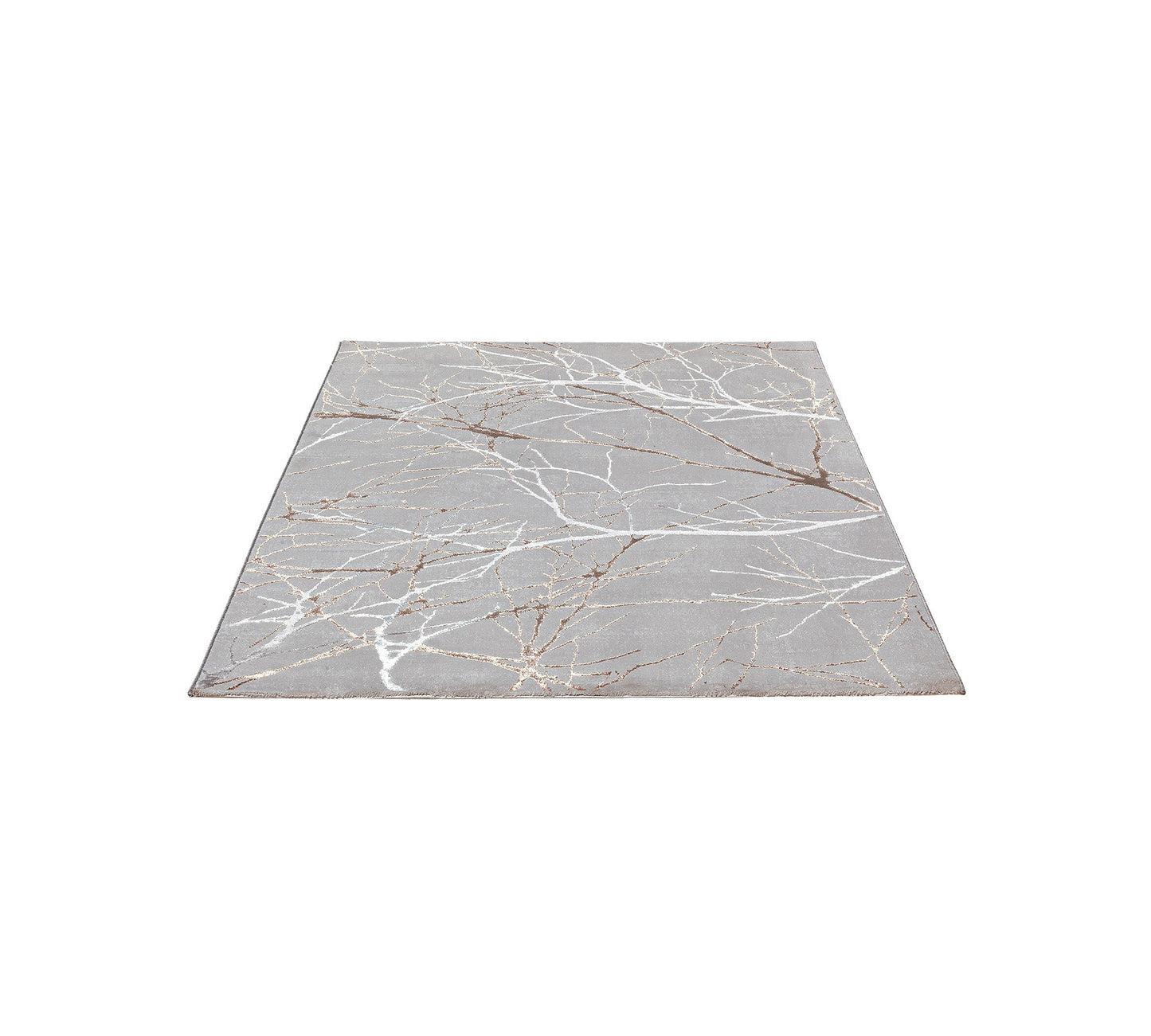 Teppich Zweigrelief Grau rechteckig - 200cm x 140cm