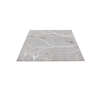 Teppich Zweigrelief Grau rechteckig - 200cm x 140cm