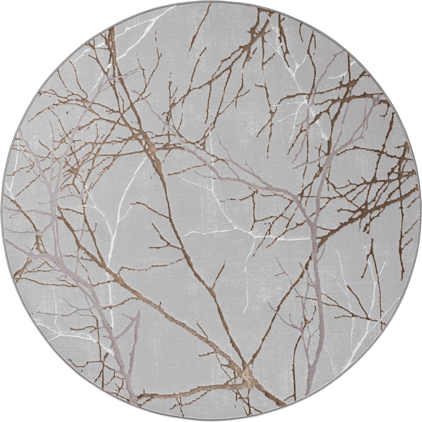 Teppich Marmornatur Grau rund - 200cm x 200cm