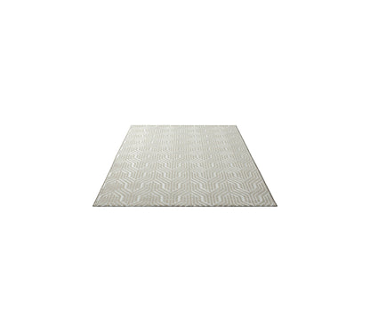 Teppich Linienlabyrinth Creme Läufer - 300cm x 80cm