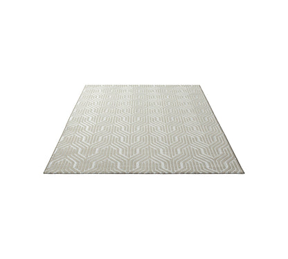 Teppich Linienmosaik Creme rechteckig - 200cm x 140cm