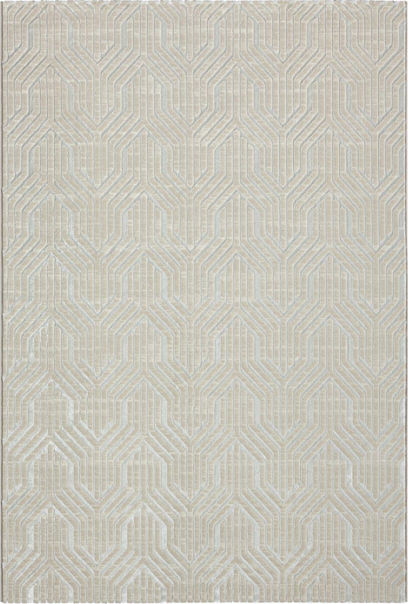 Teppich Wabenruhe Creme rechteckig - 290cm x 200cm