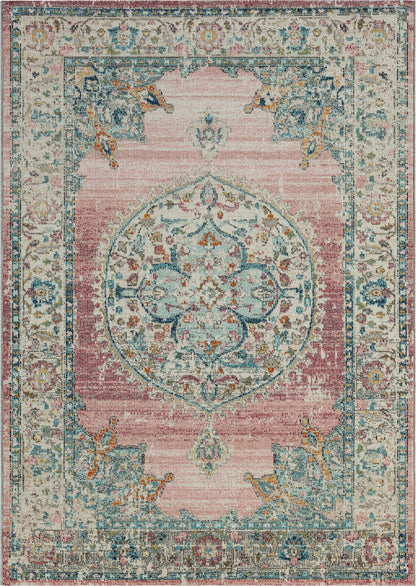 Teppich Palastmosaik Pink rechteckig - 340cm x 240cm