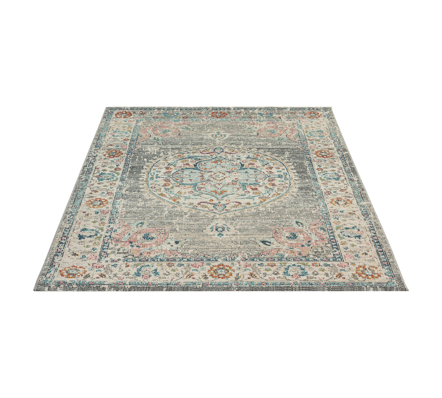 Teppich Sultansmosaik Grau rechteckig - 290cm x 200cm