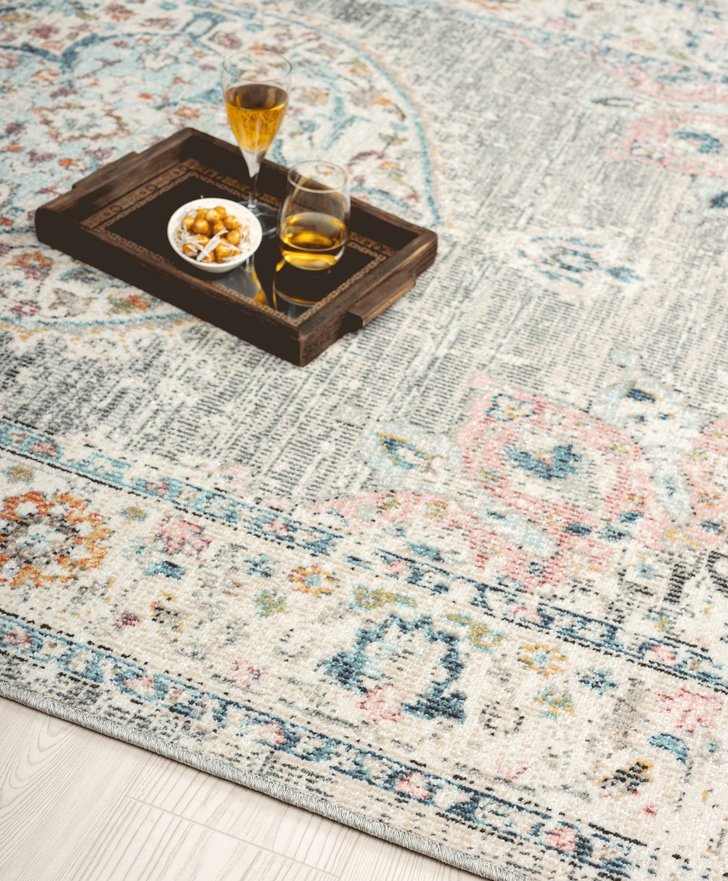 Teppich Orientornament Grau rechteckig - 340cm x 240cm