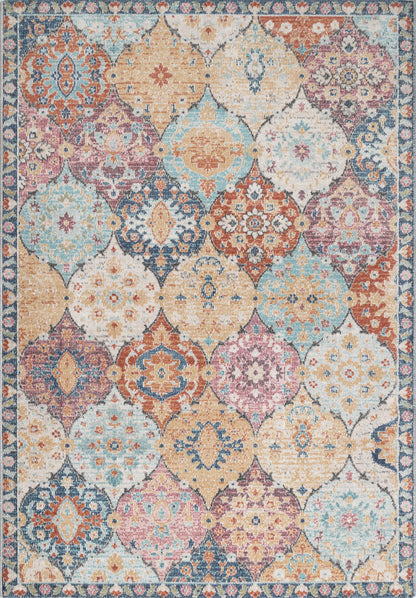 Teppich Farbmosaik Multi rechteckig - 150cm x 80cm