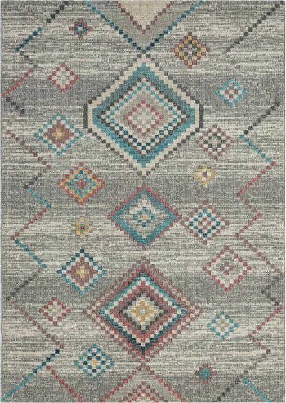 Teppich Wanderraute Creme rechteckig - 200cm x 140cm