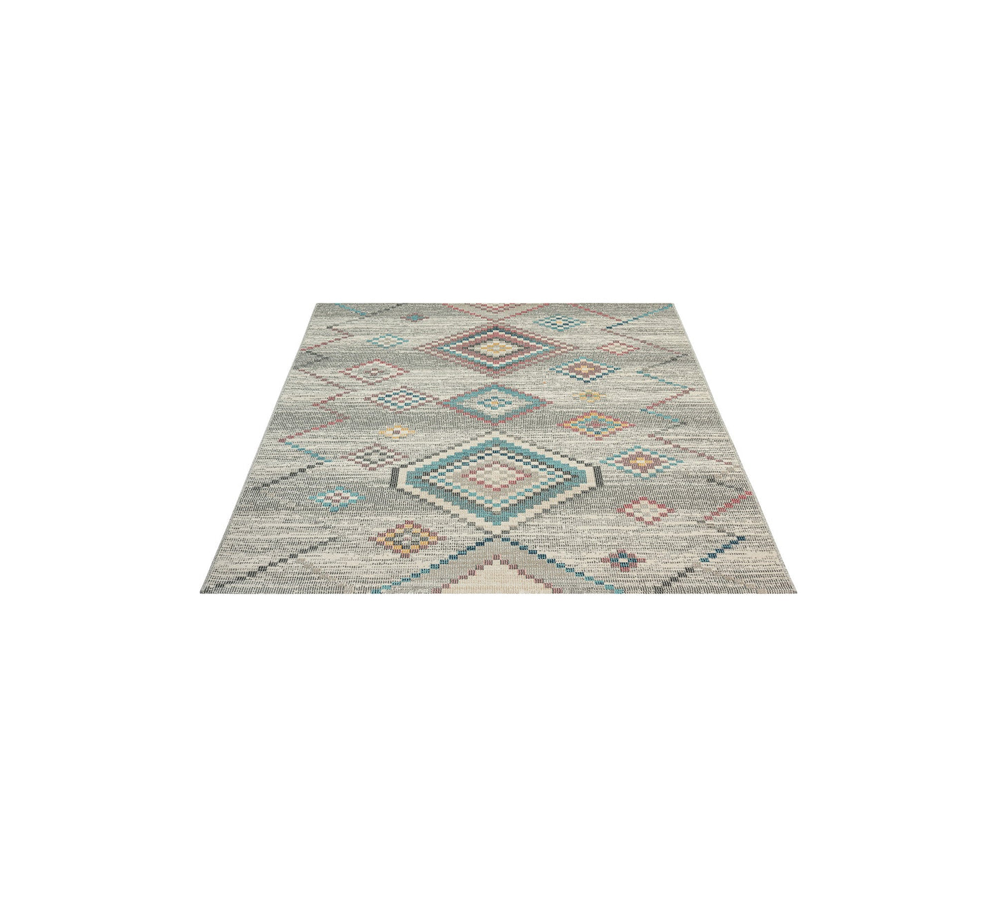 Teppich Wanderraute Creme rechteckig - 200cm x 140cm