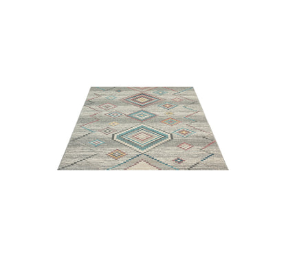 Teppich Wanderraute Creme rechteckig - 200cm x 140cm