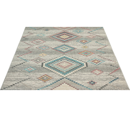 Teppich Wüstenzeichen Creme rund - 120cm x 120cm