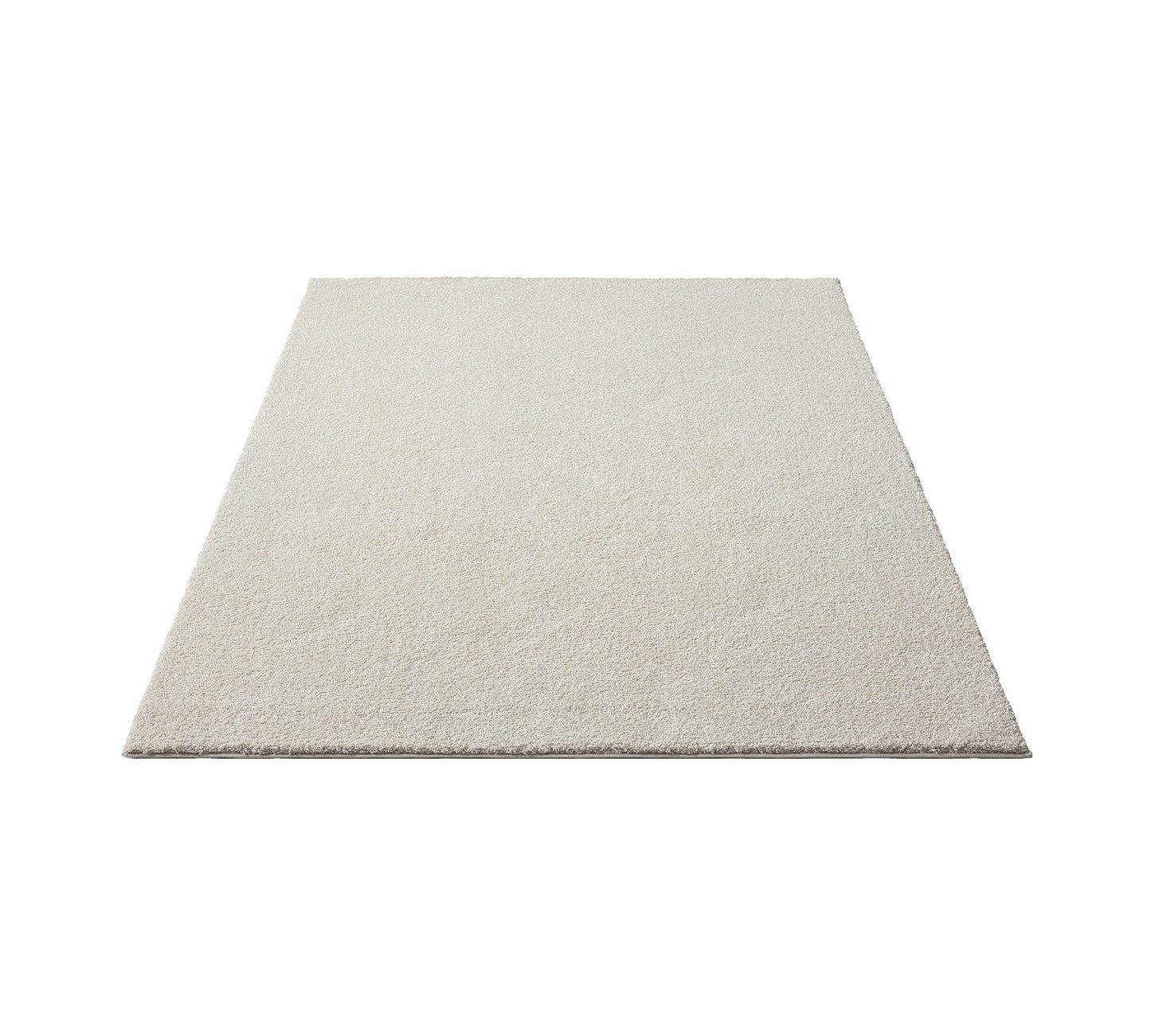 Teppich Flockenflor Creme rechteckig - 230cm x 160cm