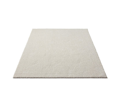 Teppich Flockenflor Creme rechteckig - 230cm x 160cm