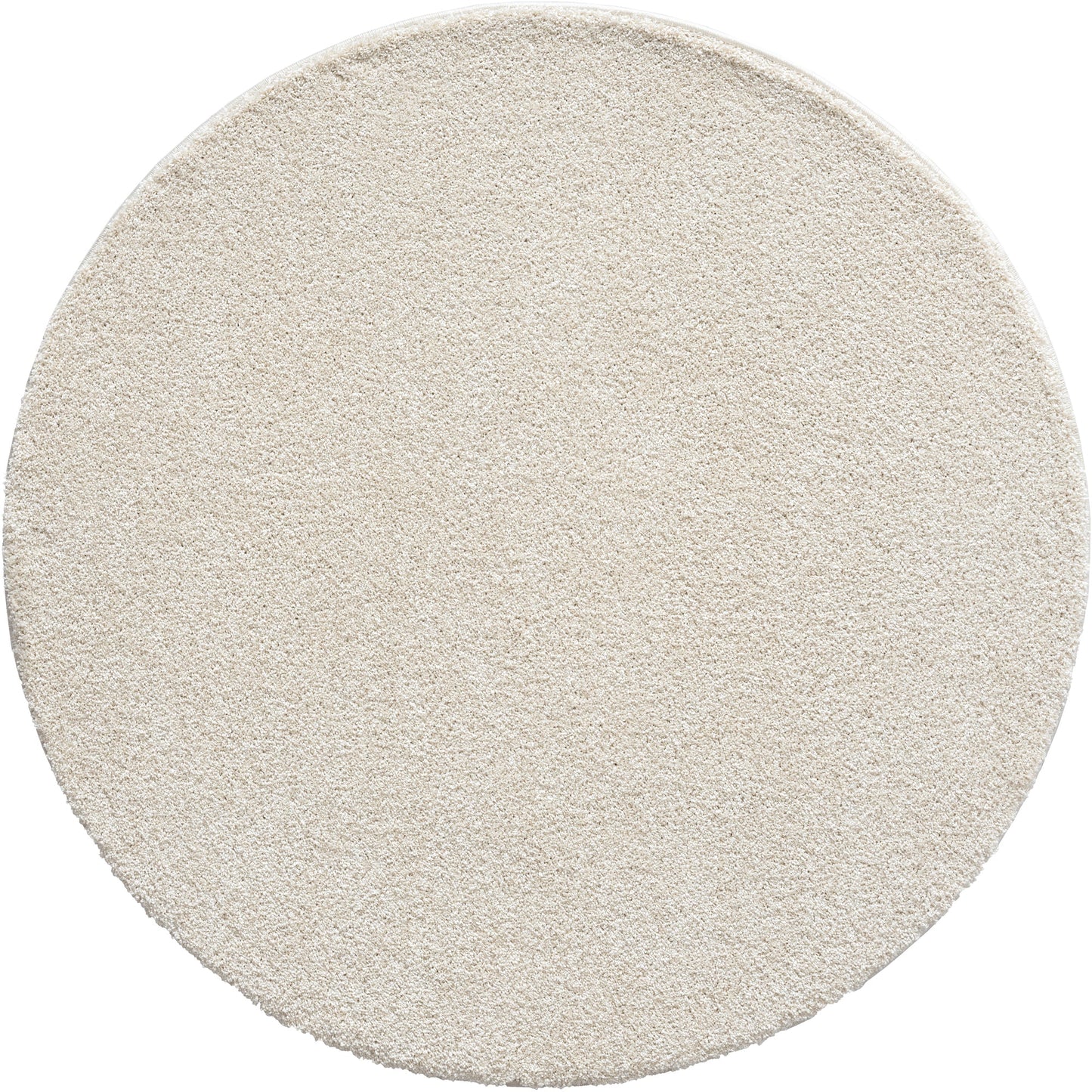 Teppich Flockennest Creme rund - 120cm x 120cm