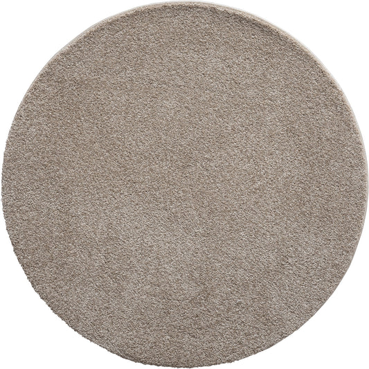 Teppich Kuschelflor Beige rund - 160cm x 160cm