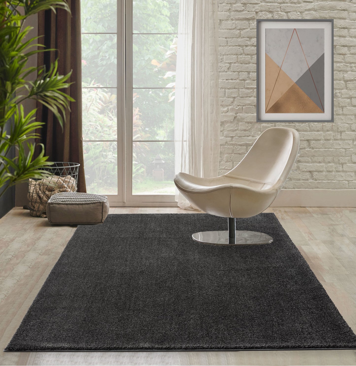 Teppich Felloase Anthrazit rechteckig - 290cm x 200cm