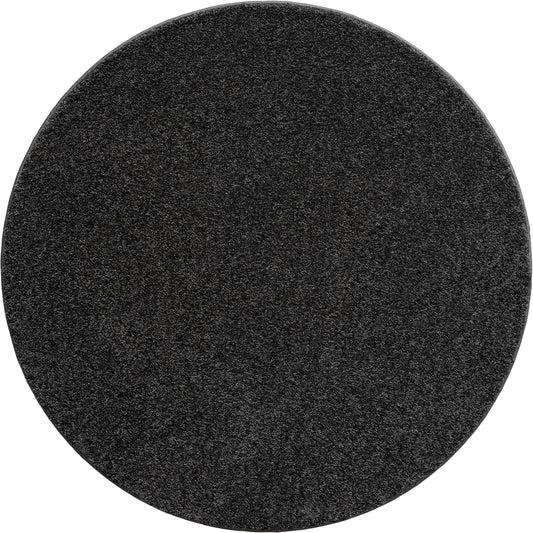 Teppich Fellweich Anthrazit rund - 160cm x 160cm