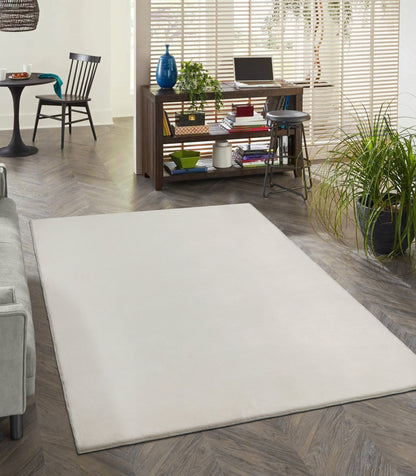 Teppich Feinsamtgefühl Creme rechteckig - 220cm x 160cm