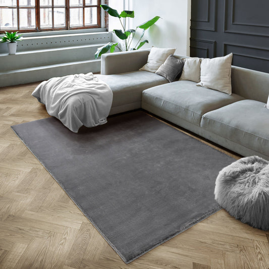 Teppich Kuschelweichgefühl Anthrazit rechteckig - 200cm x 140cm