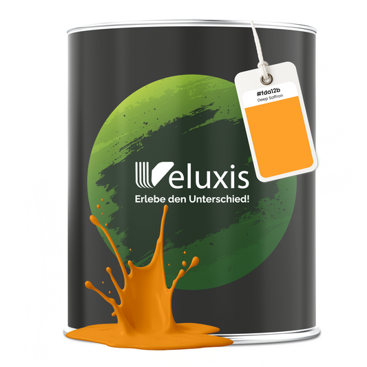 Wandfarbe Deep Saffron – Premium Gelb von Veluxis®