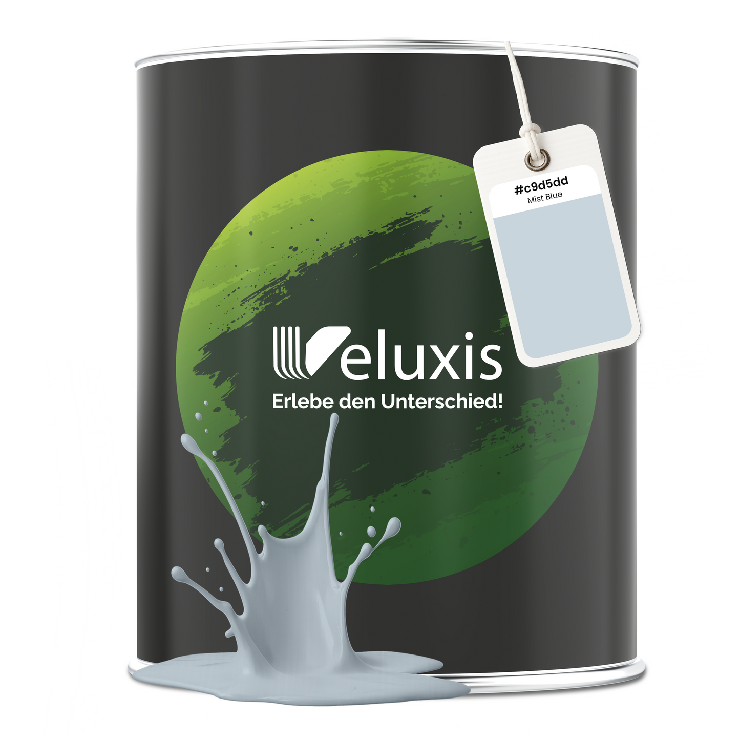 Wandfarbe Eisgrau – Premium Blau von Veluxis®