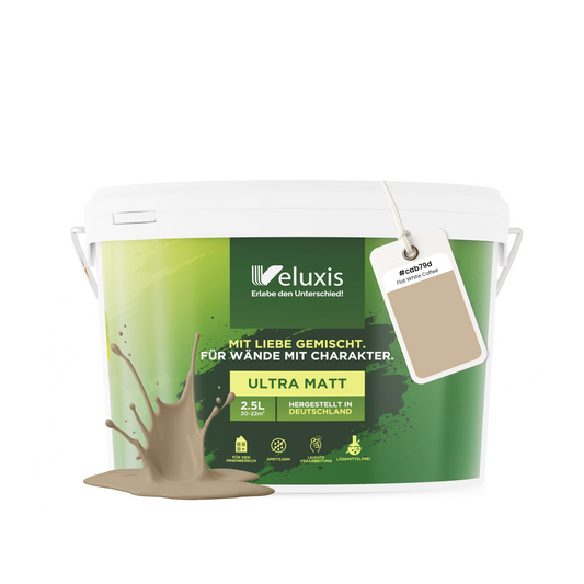 Wandfarbe Flat White Coffee – Universal Beige von Veluxis®