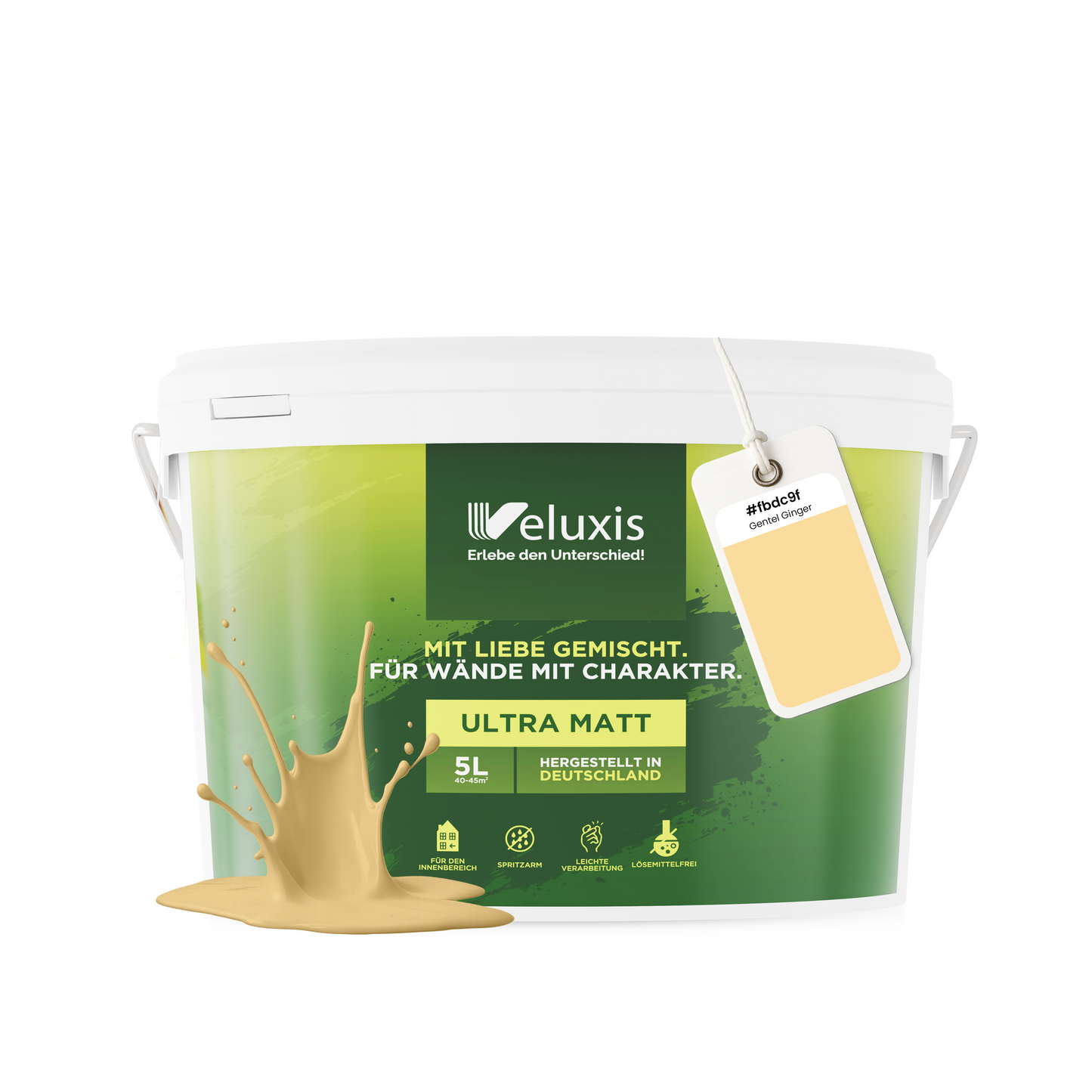 Wandfarbe Gentle Ginger – Made in Germany Veluxis®