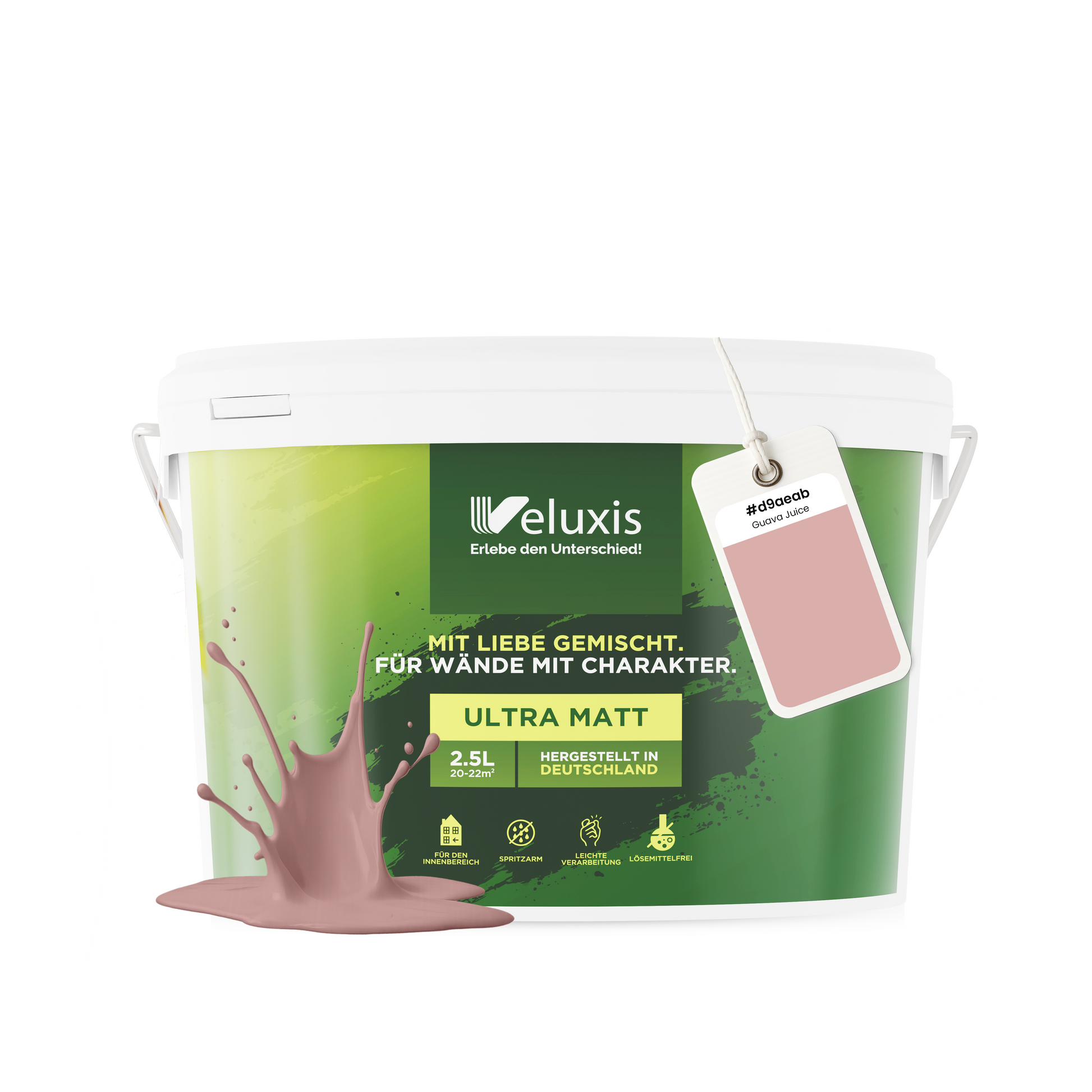 Wandfarbe Guava Juice – Universal Rosa von Veluxis®
