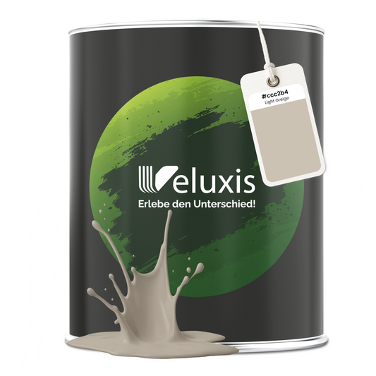 Wandfarbe Light Greige – Premium Grau von Veluxis®