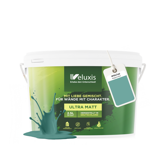 Wandfarbe Magical Mint – Universal Türkis von Veluxis®