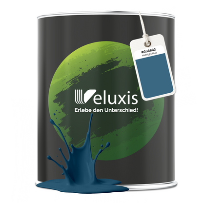 Wandfarbe Midnight Blue – Premium Blau von Veluxis®