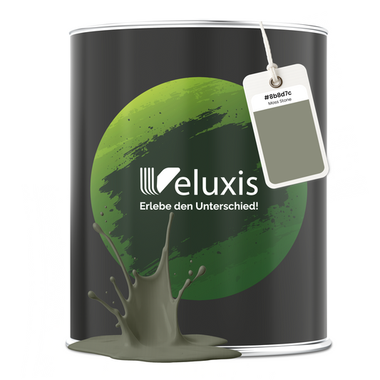 Wandfarbe Moss Stone – Premium Grün von Veluxis®