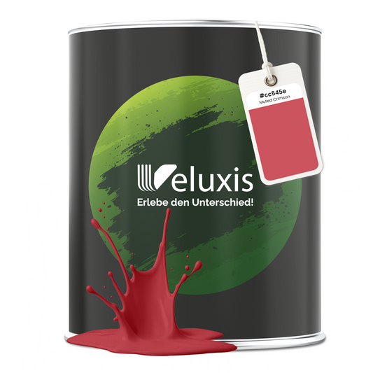Wandfarbe Muted Crimson – Premium Rot von Veluxis®
