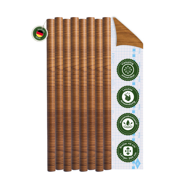 Klebefolie Möbel Innen – Holzoptik Nussbaum Veluxis®