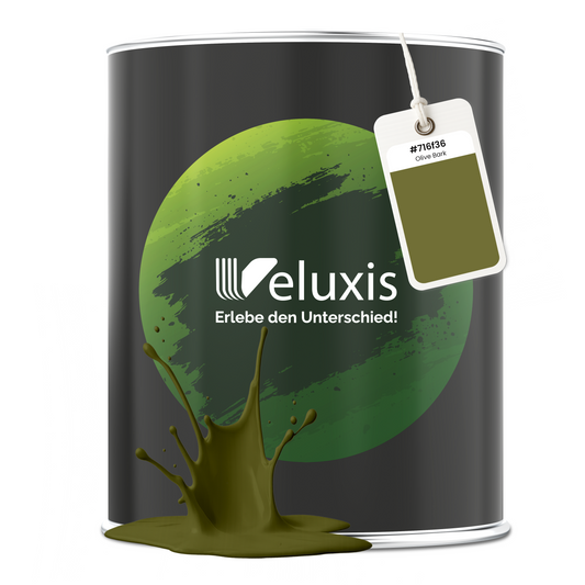 Wandfarbe Olive Bark – Premium Grün von Veluxis®