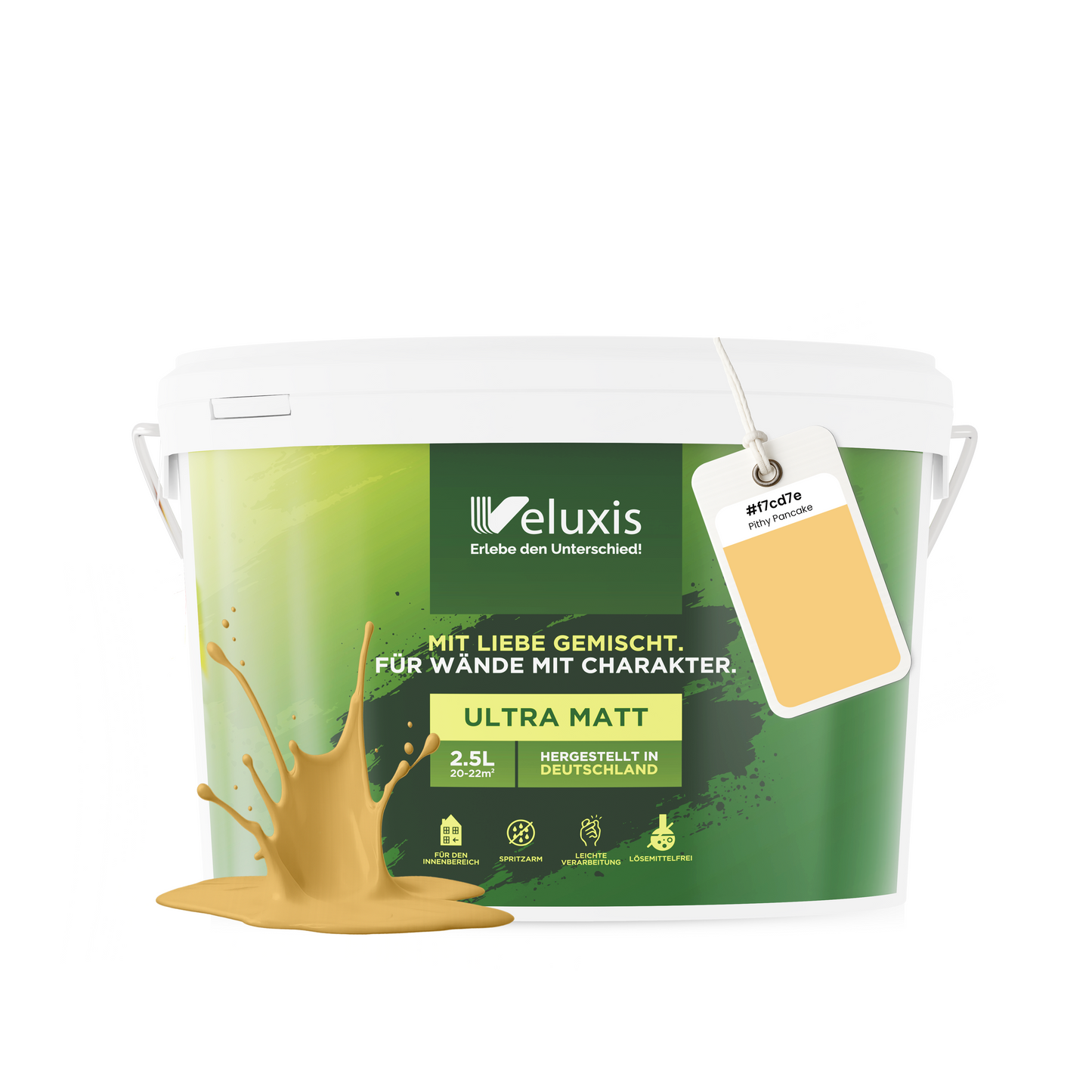 Wandfarbe Playful Pineapple – Universal Gelb von Veluxis®