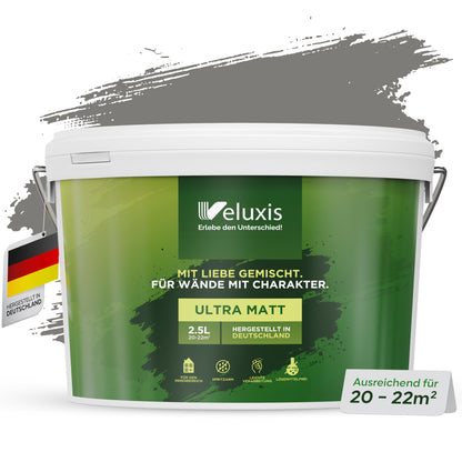 Wandfarbe Poised Pepper – Universal Grau von Veluxis®