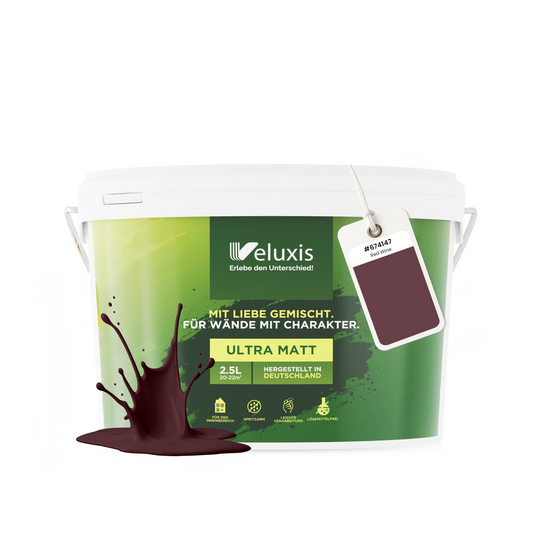 Wandfarbe Red Wine – Universal Violett von Veluxis®