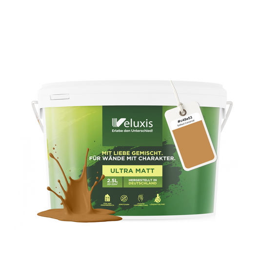 Wandfarbe Salted Caramel – Universal Orange von Veluxis®