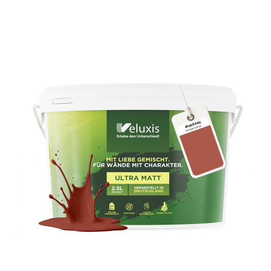 Wandfarbe Simple Saffron – Universal Rot von Veluxis®