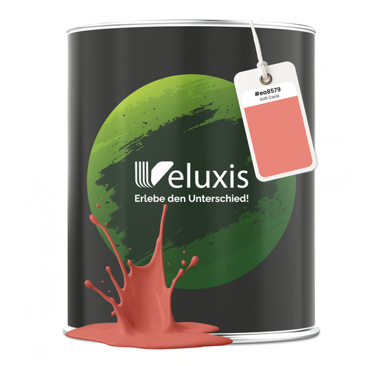 Wandfarbe Soft Coral – Premium Rot von Veluxis®