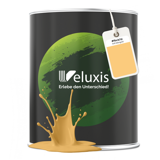 Wandfarbe Soft Marigold – Premium Gold von Veluxis®