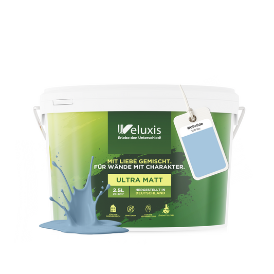 Wandfarbe Soft Sky – Universal Blau von Veluxis®