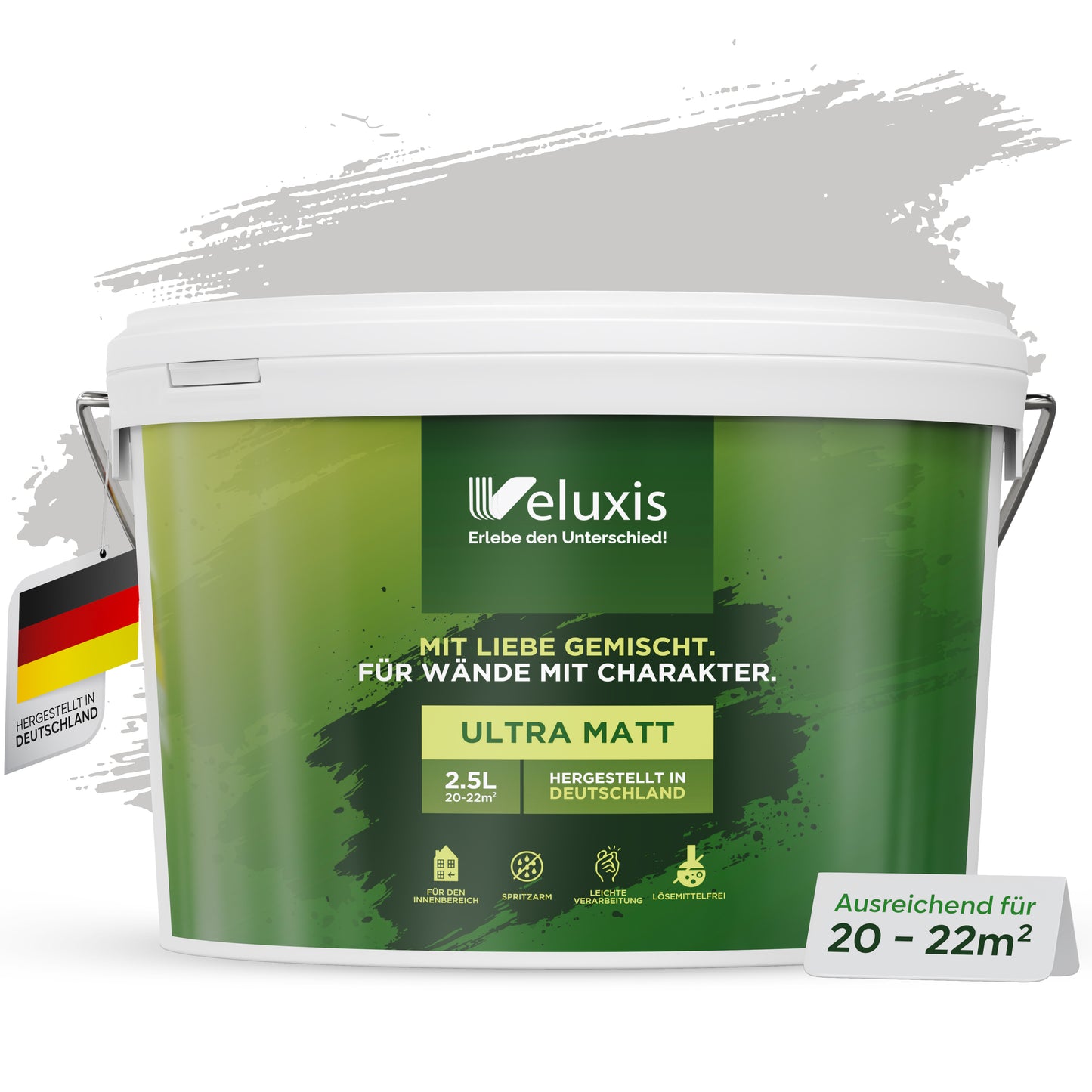 Wandfarbe Sprat Fish – Universal Grau von Veluxis®