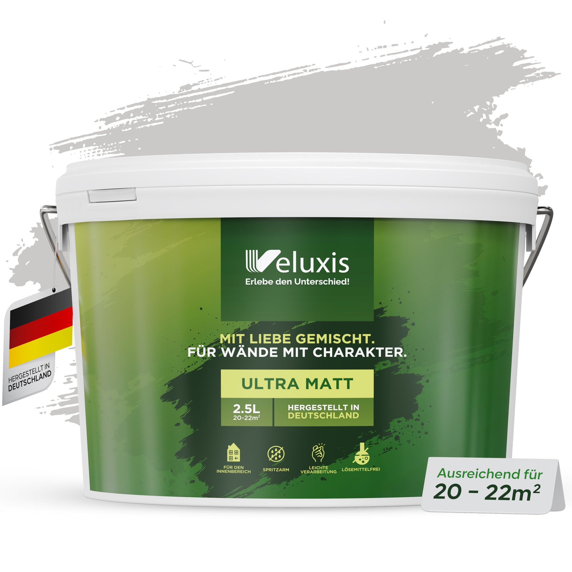Wandfarbe Sprat Fish – Universal Grau von Veluxis®
